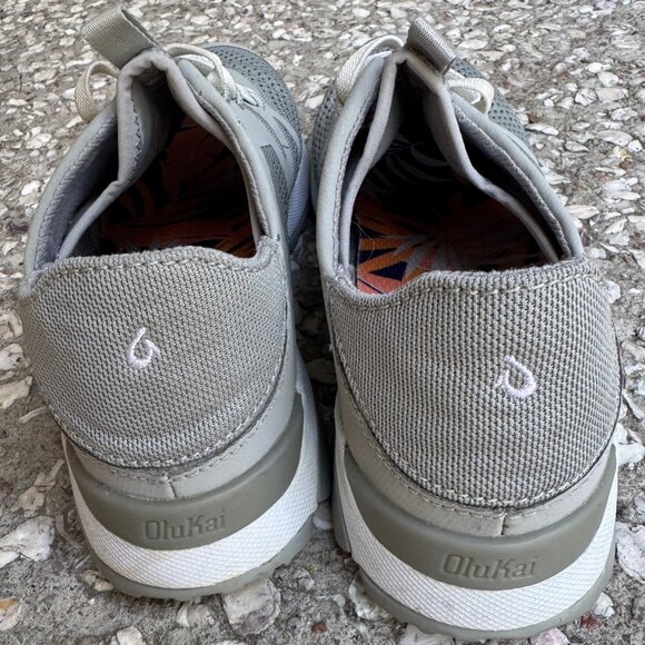 Olukai Huia Gray Mesh Sneakers Women’s 7.5 — Lightweight Everyday Comfort Shoe - Picture 3 of 7